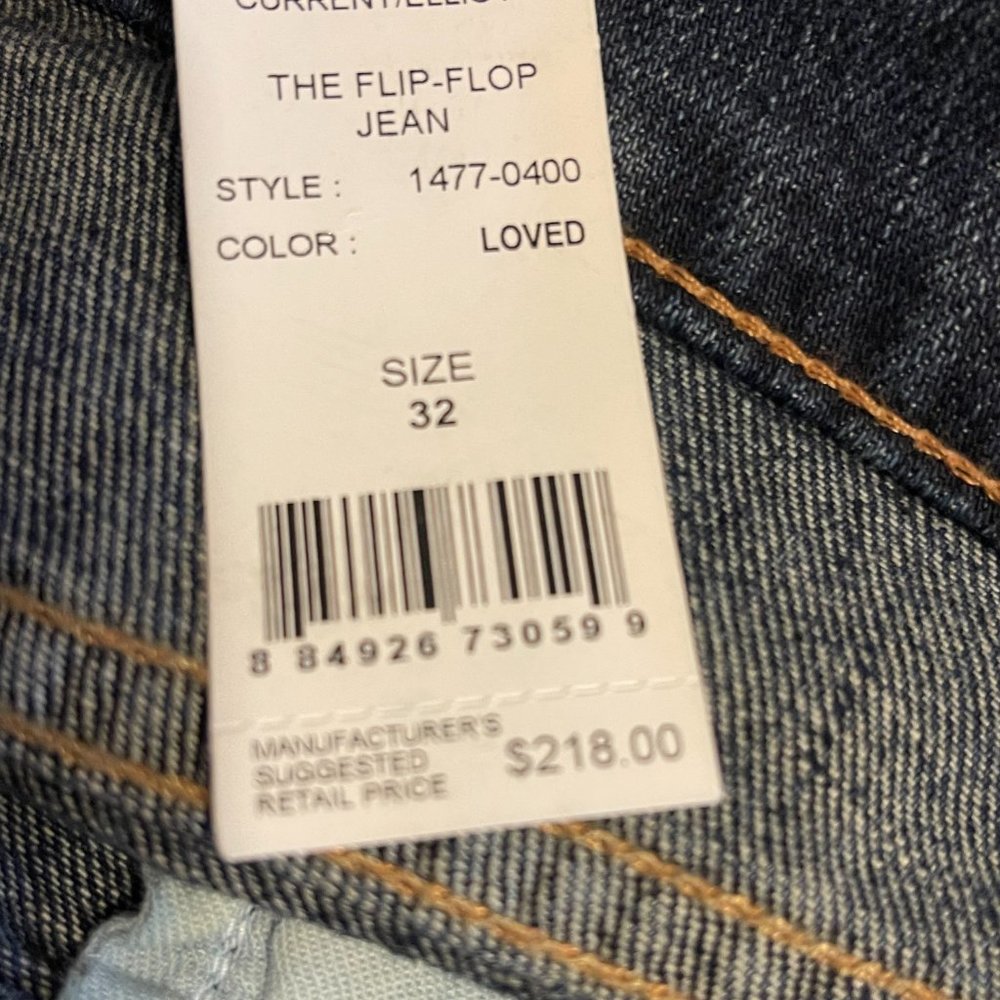 NWT Current Elliott The Flip Flop Denim Jeans - Picture 9 of 9